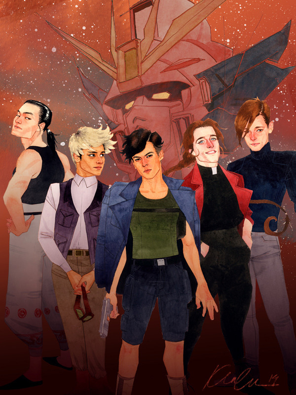 kevinwada:  Gundam Wing 2014 You knew I wasn’t gonna draw a bunch of mechs.  Had