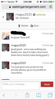 thesugarhustler:  Eeeek. Tf you think I am.   Perfect example of why young guys on this site freak me out…  This website is becoming more and more like Tinder, not a SD/SB site