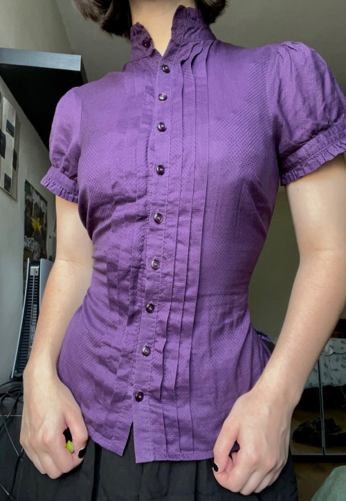 90s Dark Coquette Blouse