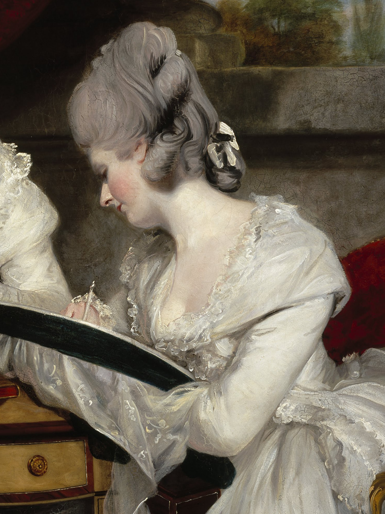 paintingses: The Ladies Waldegrave (details) by Joshua Reynolds (1723-1792) oil on