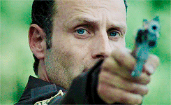 Rick + pointing gun