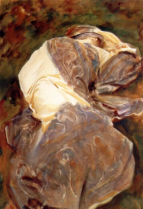 John Singer Sargent - Reclining Figure - 1908