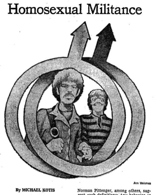 “Homosexual Militance,” by Michael Kotis, The New York Times, February 19, 1971. While i