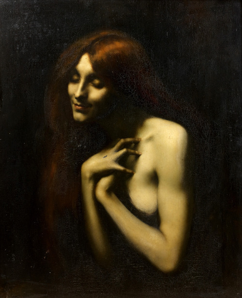 Juana Romani (1869 – 1924, Italian) self portrtait