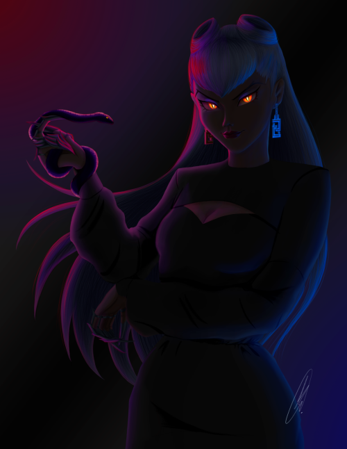  Here’s my fanart of Evelynn KDA all out, with her Villain video’s vibes.Her design in t