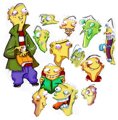 Colores Terminados De Los Bocetos. Honestamente Ponerle Volumen A Las Formas Imposibles De Los Cartoons