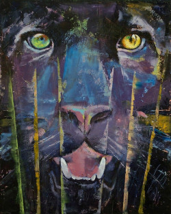 creese:  Panther - oil painting by Michael Creese  x