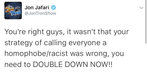 jontronjafari:  For those asking about the tweets   All those foam playgrounds, hugs and free trophies back in the 90s sure paid off, huh? Those kids can now vote, then lie down in the fetal position when their tribe loses because they’ve never dealt