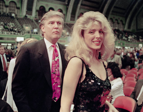 sixpenceeeblog:   Donald Trump Reportedly Pressured His Second Wife To Appear In Playboy   via HuffingtonPost In an apparent pique on Friday morning, Donald Trump lashed out on Twitter  against Alicia Machado― the former Miss Universe winner who has