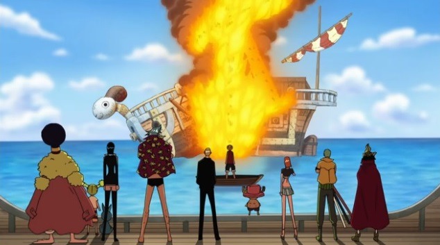 Despedida do Going Merry, Só um gênio te faz chorar por um navio! Parabéns  Eiichiro Oda, parabéns One Piece. Episódio: 312 - Edward, By Portal Piece