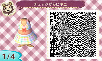 animal-crossing-qr-codes:animalcrossingcloset:(source)Adorable plaid bikini!