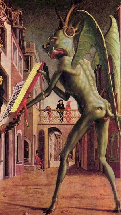  St Wolfgang and the Devil (detail) Michael Pacher 