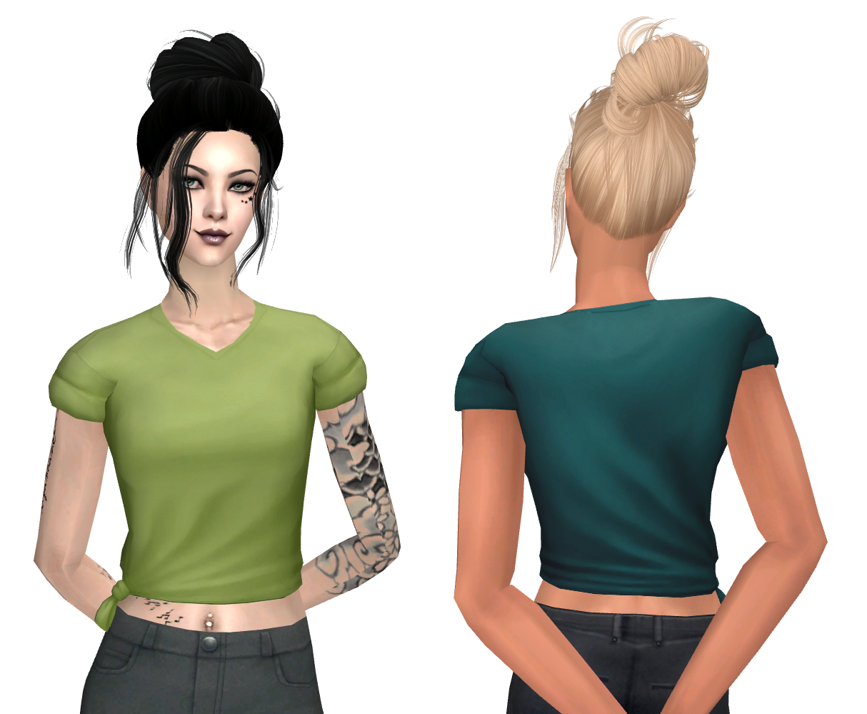 Mdpthatsme This Is For Sims 2 Vee Shirt Knot This Is A