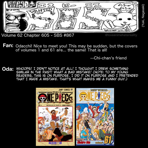 One Piece SBS #867 - Looking good!One Piece SBS #868 - Let’s ignore this one…One Piece SBS #8