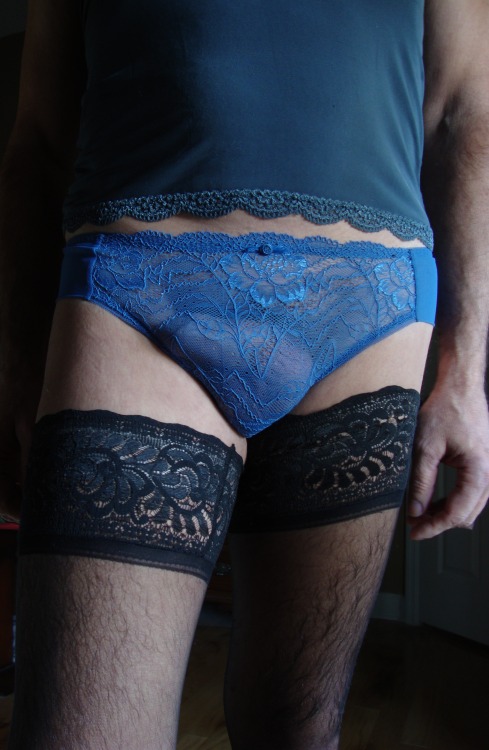 Porn photo New Blue Wacoal Panties that I wore to work