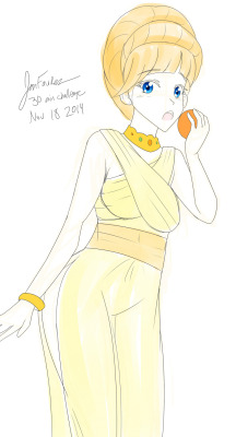 30minchallenge:  Those are some tangy oranges right there, mmhmm~ Hope you all enjoy that vitamin C. And we’ll C you later for more challenges!  Didn&rsquo;t even try to make her look older :&gt;