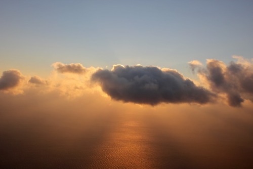 On top of the Aegean sea, en route to Santorini.