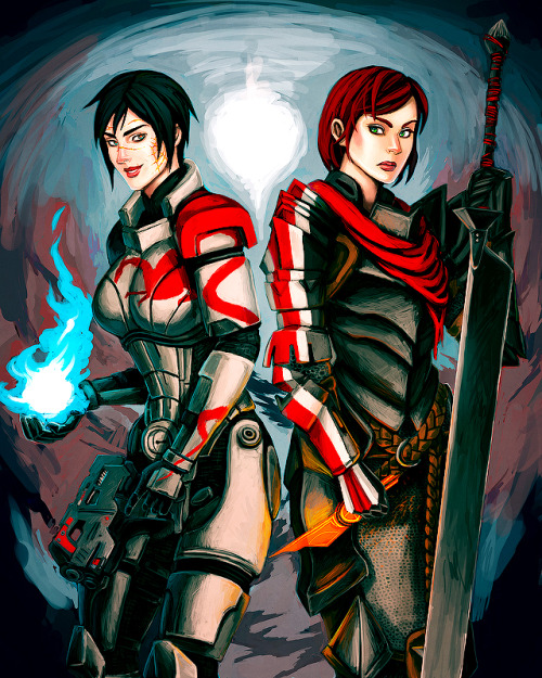 Sex itsprecioustime:  If Shepard and sassy!Hawke pictures