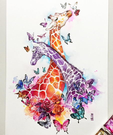 culturenlifestyle:  Mesmerizing Animal Watercolor Portraits by Luqman Reza Indonesia-based