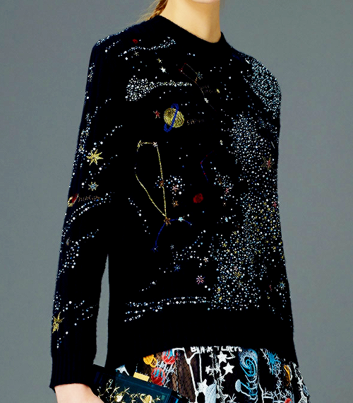 fashion-runways:  VALENTINO Pre-Fall 2015 — Galaxy details 