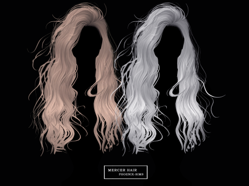 phoenix–sims:AYLIN HAIR WITH BANDANA50 swatches; No mesh needed; HQ mod compatible; Smooth wei