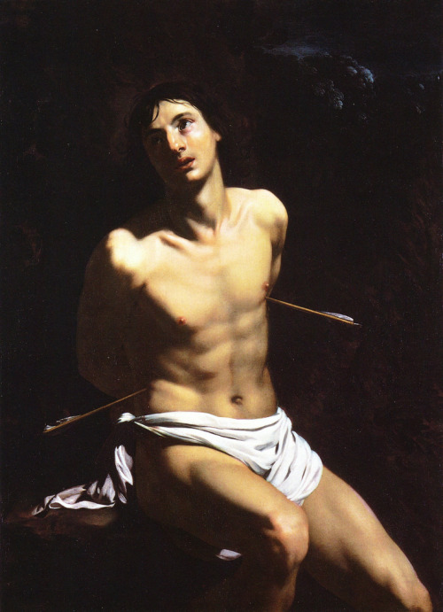 camilotangerine: Nicolas Régnier, St Sebastian, c. 1660, oil on canvas, 126 x 98 cm., Staatli