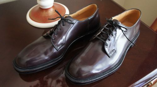 New Old Stock Made in USA Roblee Shell Cordovan Plain Toe Blucher