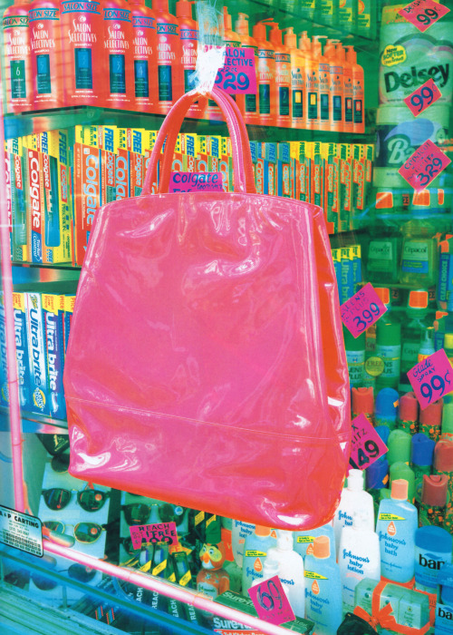 periodicult90s:Raymond Meier for Harper’s Bazaar, December 1994. Bag by Isaac Mizrahi.