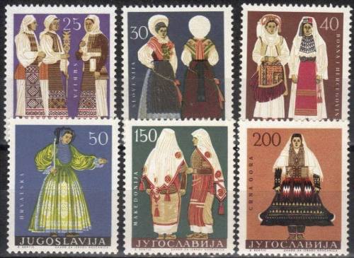 National Costumes of Serbia, Slovenia, Bosnia & Hercegovina, Croatia, Macedonia and Montenegro. 