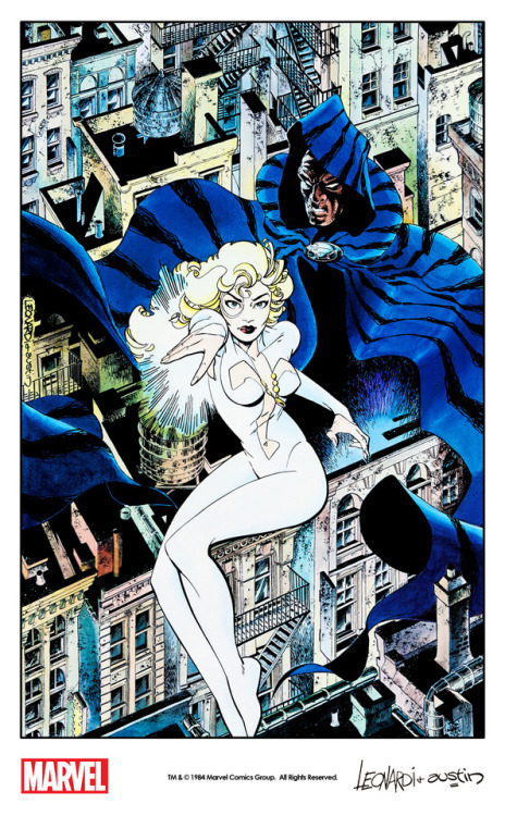 themarvelproject:Cloak and Dagger poster with art by Rick Leonardi and Terry Austin (1984)