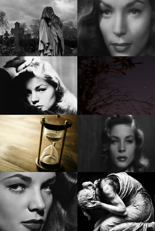 anghraine:Lauren Bacall as Niënna, sister of Mandos, fourth among the Valiër, weeping for all the so