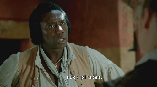 incorrectblacksailsquotes:Scott: Fuck pirates.Eleanor Guthrie: Yeah, fuck pirates!Scott: No, that`s 
