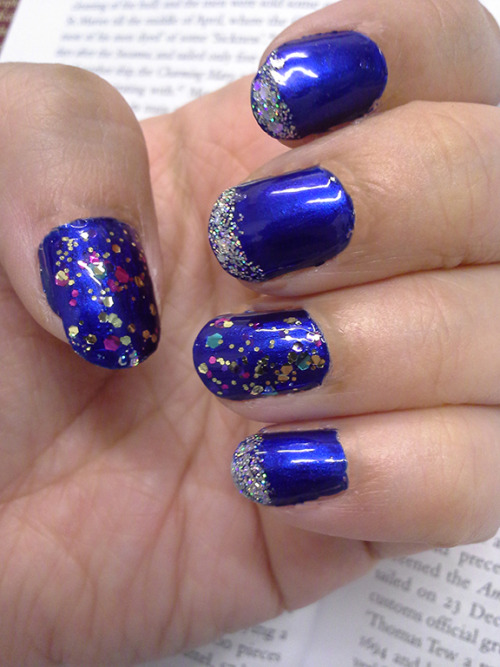 I wore my Dr Who dress at Comicpalooza yesterday, and painted my nails to match.  The photoshopping’