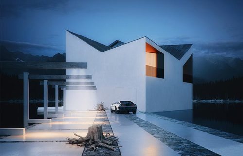 jebiga-design-magazine:   Crown House | A Minimalistic Lake House Project  Designed by the Polish ar
