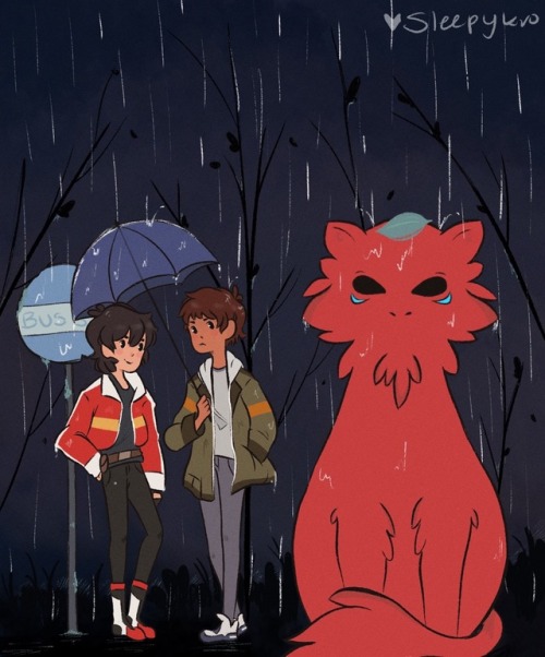 Totoro Klance ☔️ (I wasn’t completely happy with the last version so I completely redrew it)