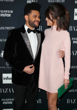 fuckyeahselenita:The Weeknd and Selena Gomez attend Harper’s Bazaar Icons Party, September 8th