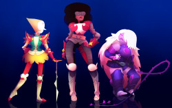 Art-Calavera:  Art-Calavera:  Crystal Gem Trio Is Done! Who Should Get An Armor Next?