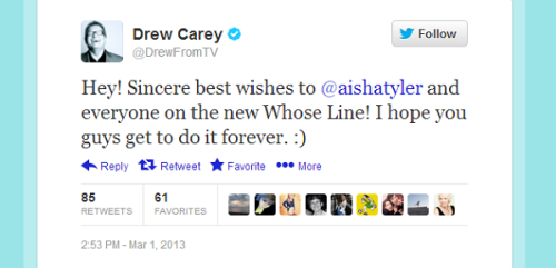 [FURTHER CONFIRMATION] Drew Carey tweets out his support in the revival of &lsquo;Whose Line is 