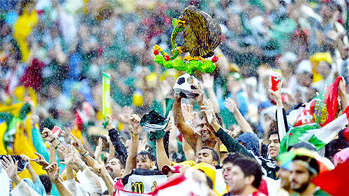 ohchicharito-blog:  Fans. Mexico vs. Cameroon | 13/6/2014 