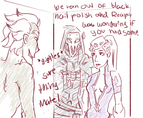 colorsofdoom:  Junkrat just befriends averyone through nail polish Well, that took a while, but now this silly shit is done I’m not gonna do anything related to nail polsih for a while 