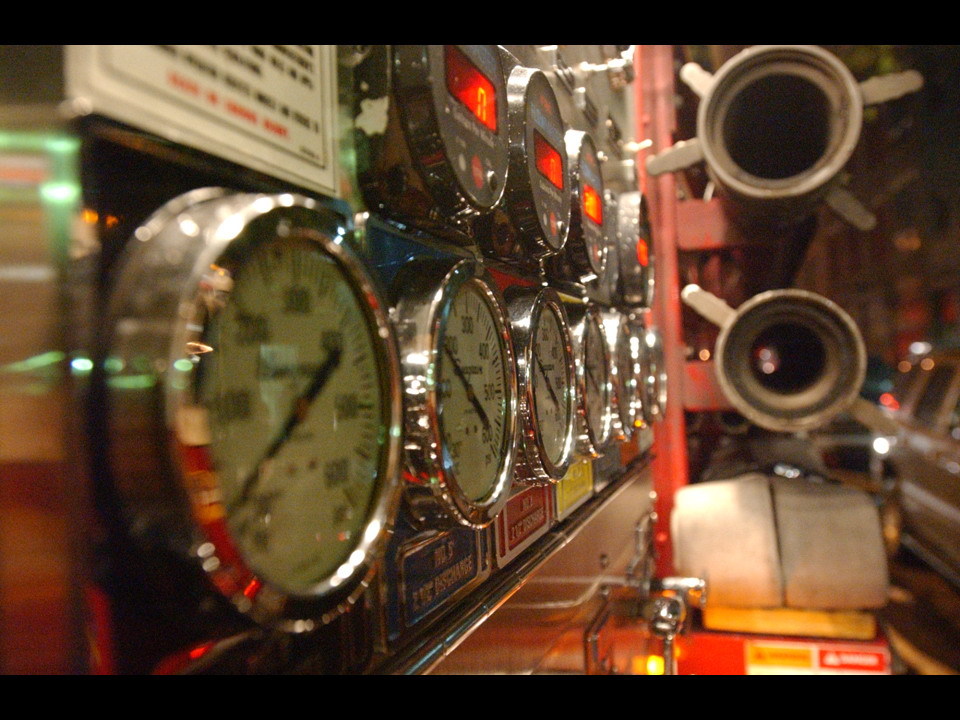 Gauges on an FDNY engine.