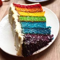 food-porn-diary:  [I ate] Rainbow Cake in