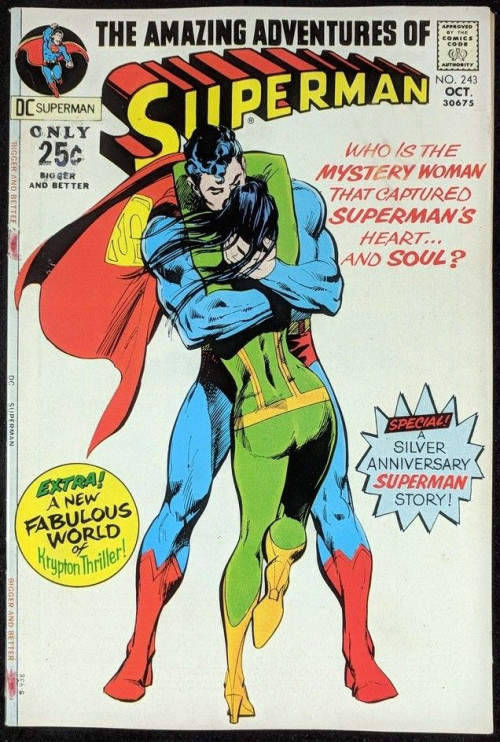 vintagegeekculture:  Neal Adams’s frequently called back and referenced cover for Superman #243.