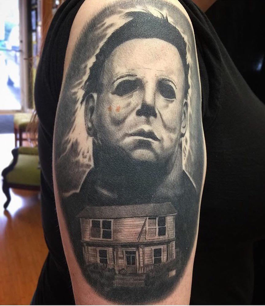 FanArt Michael Myers from Halloween movie tattoo by Paul Acker  rhorror