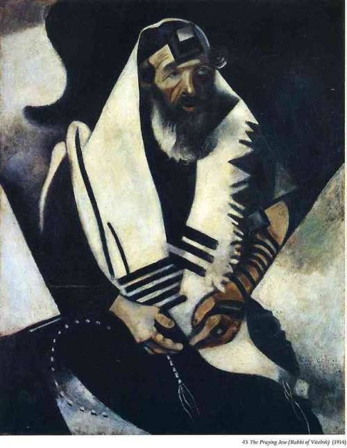 artist-chagall: The Praying Jew (Rabbi of Vitebsk), Marc Chagall Medium: oil,canvas