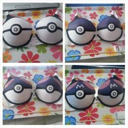 petitesnuggery:  So today instead of doing schoolwork I made my Masterball Pokebra. I hand painted it all myself free hand. I know it’s not the best, but this was also my first time doing one. This bra is gunna appear in my Ash[ley] Ketchum set for