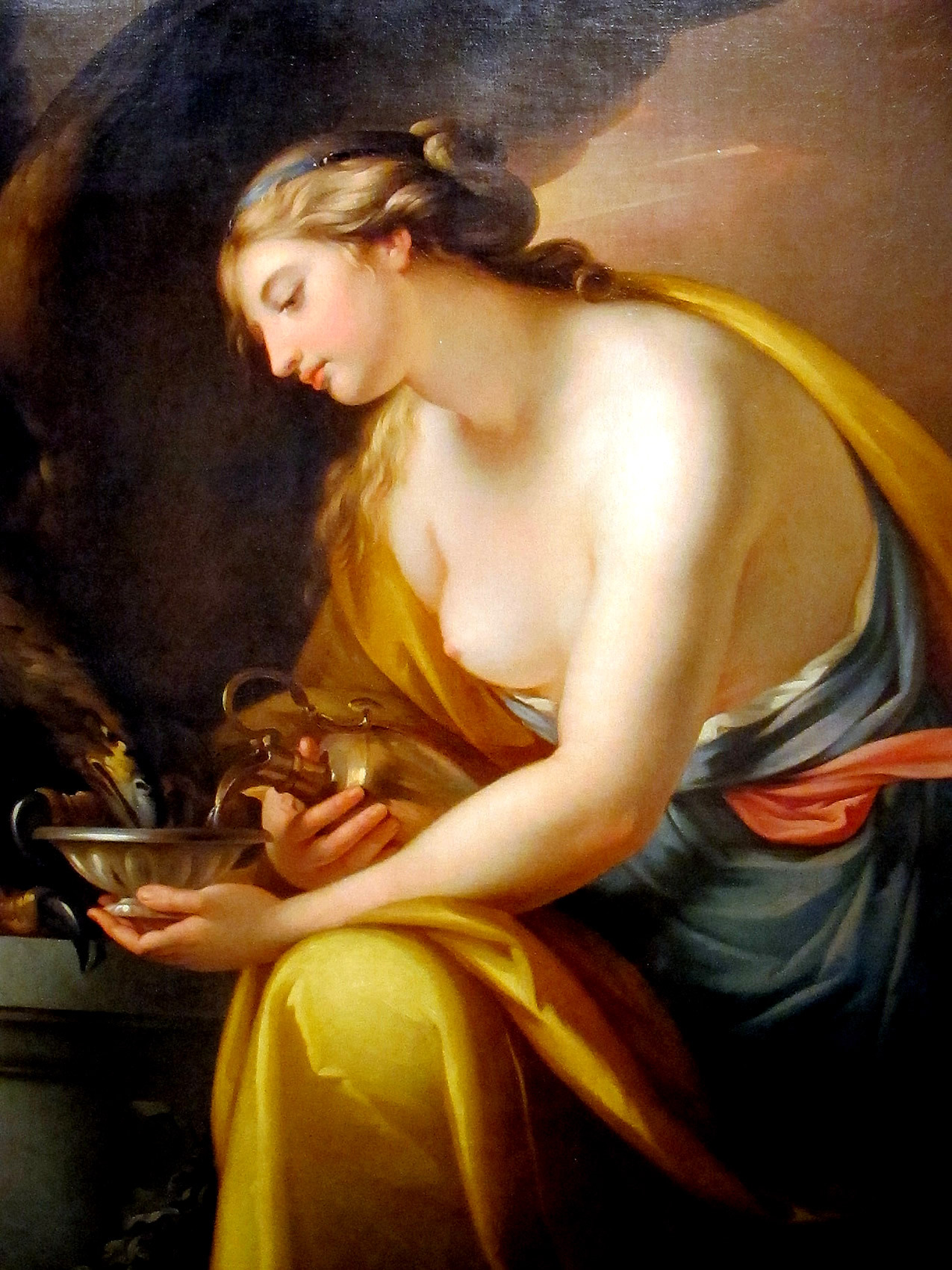 artbeautypaintings:  Hebe giving drink to Jupiter - Gavin Hamilton 