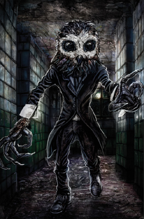 Brand new Owlman artwork from our new book The Book of Beastly Creatures!!Available NOW on Kickstart