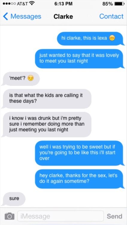 in which a drunken one night stand becomes a not-so-drunken two night stand