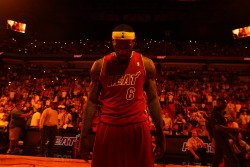 nba:  LeBron James of the Miami Heat gets